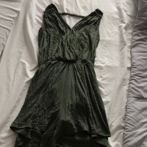 Olive green target romper